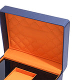 Maxbell Single Watch Storage Box Organizer Luxury for Wristwatches and Smart Watches blue