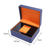 Maxbell Single Watch Storage Box Organizer Luxury for Wristwatches and Smart Watches blue