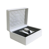 Maxbell Single Watch Storage Box Organizer Luxury for Wristwatches and Smart Watches white