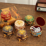 Maxbell Small Jewelry Box Portable Tabletop Jewelry Case for Earrings Rings Pendants Blue