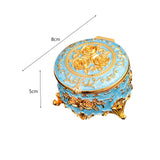 Maxbell Small Jewelry Box Portable Tabletop Jewelry Case for Earrings Rings Pendants Blue