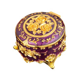 Maxbell Small Jewelry Box Portable Tabletop Jewelry Case for Earrings Rings Pendants Purple