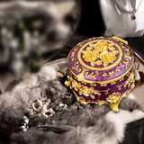 Maxbell Small Jewelry Box Portable Tabletop Jewelry Case for Earrings Rings Pendants Purple