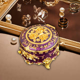 Maxbell Small Jewelry Box Portable Tabletop Jewelry Case for Earrings Rings Pendants Purple