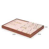 Maxbell Jewelry Organizer Tray Jewelry Tray Container for Bracelet Pendants Necklace Beige