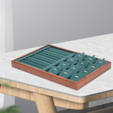 Maxbell Jewelry Organizer Tray Jewelry Tray Container for Bracelet Pendants Necklace Green