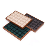 Maxbell Jewelry Display Tray Stackable Storage Tray for Brooch Pin Necklace Earrings Beige