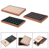Maxbell Jewelry Display Tray Stackable Storage Tray for Brooch Pin Necklace Earrings Beige