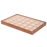 Maxbell Jewelry Display Tray Stackable Storage Tray for Brooch Pin Necklace Earrings Beige