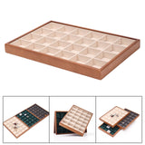 Maxbell Jewelry Display Tray Stackable Storage Tray for Brooch Pin Necklace Earrings Beige