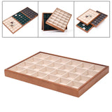 Maxbell Jewelry Display Tray Stackable Storage Tray for Brooch Pin Necklace Earrings Beige