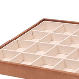 Maxbell Jewelry Display Tray Stackable Storage Tray for Brooch Pin Necklace Earrings Beige