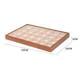 Maxbell Jewelry Display Tray Stackable Storage Tray for Brooch Pin Necklace Earrings Beige