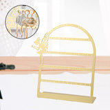 Maxbell Earring Display Stand Jewelry Storage Rack Ear Stud Holder for Tabletop Home Golden