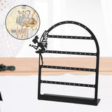 Maxbell Earring Display Stand Jewelry Storage Rack Ear Stud Holder for Tabletop Home Black
