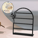 Maxbell Earring Display Stand Jewelry Storage Rack Ear Stud Holder for Tabletop Home Black