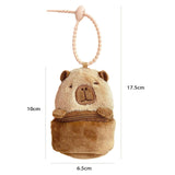 Maxbell 3xCapybara Pouch Purse Toy Bag Decor Keyring for Adults Kids Housewarming Gifts