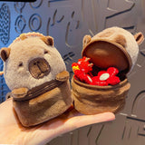 Maxbell 2xCapybara Pouch Purse Toy Bag Decor Keyring for Adults Kids Housewarming Gifts