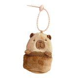 Maxbell 4xCapybara Pouch Purse Toy Bag Decor Keyring for Adults Kids Housewarming Gifts