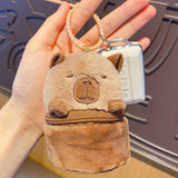 Maxbell 5xCapybara Pouch Purse Toy Bag Decor Keyring for Adults Kids Housewarming Gifts