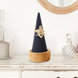 Cone Shaped Rings Holder Jewelry Holder for Retail Stores Countertop Selling dark gray