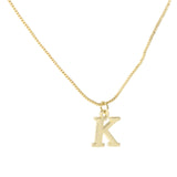 Alphabet Necklace Letter Pendant Necklace Personalized Charm Letter Necklace K and 5pcs Bracelets Gold