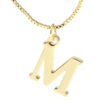 Alphabet Necklace Letter Pendant Necklace Personalized Charm Letter Necklace M and 5pcs Bracelets Gold