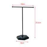 Maxbell T Bar Jewelry Stand Display Jewelry Organizer Holder for Shopping Mall Props Black Black Base
