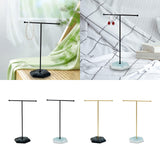 Maxbell T Bar Jewelry Stand Display Jewelry Organizer Holder for Shopping Mall Props Black Black Base