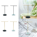 Maxbell T Bar Jewelry Stand Display Jewelry Organizer Holder for Shopping Mall Props Black Black Base