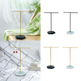 Maxbell T Bar Jewelry Stand Display Jewelry Organizer Holder for Shopping Mall Props Black Black Base