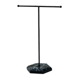 Maxbell T Bar Jewelry Stand Display Jewelry Organizer Holder for Shopping Mall Props Black Black Base