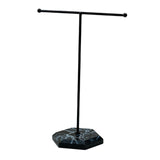 Maxbell T Bar Jewelry Stand Display Jewelry Organizer Holder for Shopping Mall Props Black Black Base