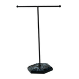 Maxbell T Bar Jewelry Stand Display Jewelry Organizer Holder for Shopping Mall Props Black Black Base