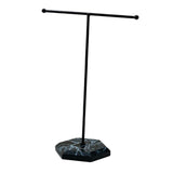 Maxbell T Bar Jewelry Stand Display Jewelry Organizer Holder for Shopping Mall Props Black Black Base
