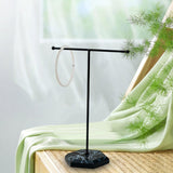 Maxbell T Bar Jewelry Stand Display Jewelry Organizer Holder for Shopping Mall Props Black Black Base