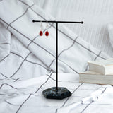 Maxbell T Bar Jewelry Stand Display Jewelry Organizer Holder for Shopping Mall Props Black Black Base