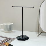 Maxbell T Bar Jewelry Stand Display Jewelry Organizer Holder for Shopping Mall Props Black Black Base