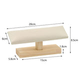 Maxbell Wooden Bracelet Holder Wristwatch Rack for Shopping Mall Jewelry Store Store Beige Yellow