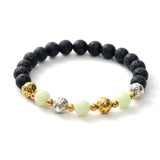 Luminous Bracelet Ball Beads Bracelet Women Couples Stylish Elastic Bracelet Yellow and Green