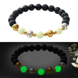 Luminous Bracelet Ball Beads Bracelet Women Couples Stylish Elastic Bracelet Yellow and Green