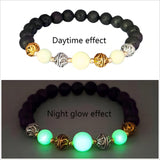 Luminous Bracelet Ball Beads Bracelet Women Couples Stylish Elastic Bracelet Yellow and Green