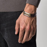 Maxbell Leather Bracelet Wristband Fathers Day Mens Leather Bracelet Son Style A