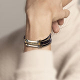 Maxbell Leather Bracelet Wristband Fathers Day Mens Leather Bracelet Son Style A