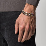 Maxbell Leather Bracelet Wristband Fathers Day Mens Leather Bracelet Son Style B