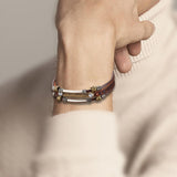 Maxbell Leather Bracelet Wristband Fathers Day Mens Leather Bracelet Son Style B