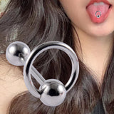 Tongue Stud Stainless Steel Letter Tongue Stud for Girls Boys Weddings Party A