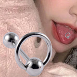 Tongue Stud Stainless Steel Letter Tongue Stud for Girls Boys Weddings Party A