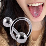 Tongue Stud Stainless Steel Letter Tongue Stud for Girls Boys Weddings Party A