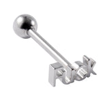 Maxbell Tongue Stud Stainless Steel Letter Tongue Stud for Girls Boys Weddings Party D